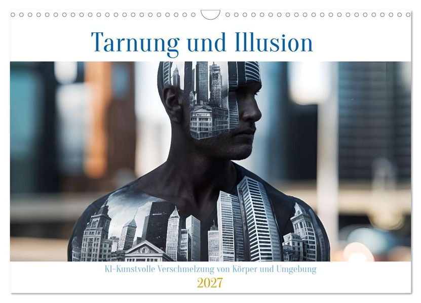 Tarnung und Illusion KI-Kunstvolle Verschmelzung von Körper und Umgebung (Wandkalender 2027 DIN A3 quer) CALVENDO Monatskalender