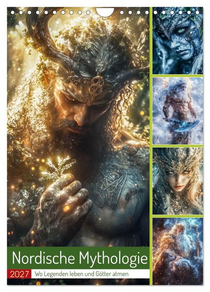 Nordische Mythologie (Wandkalender 2027 DIN A4 hoch) CALVENDO Monatskalender