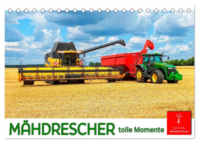 Mähdrescher - tolle Momente (Tischkalender 2027 DIN A5 quer) CALVENDO Monatskalender