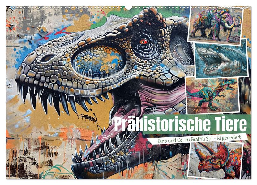 Prähistorische Tiere (Wandkalender 2027 DIN A2 quer) CALVENDO Monatskalender