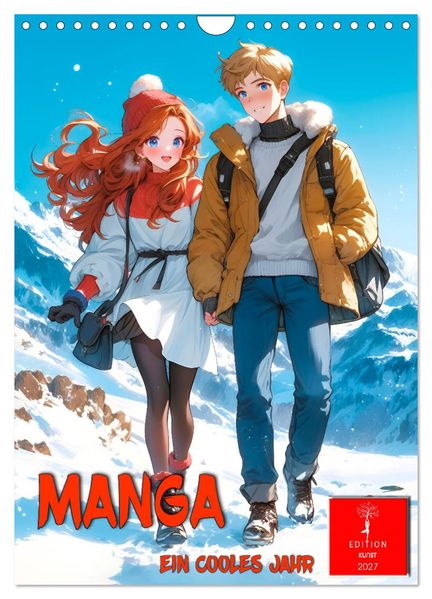Manga - ein cooles Jahr (Wandkalender 2027 DIN A4 hoch) CALVENDO Monatskalender