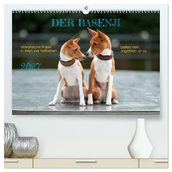 Der Basenji (hochwertiger Premium Wandkalender 2027 DIN A2 quer) Kunstdruck in Hochglanz
