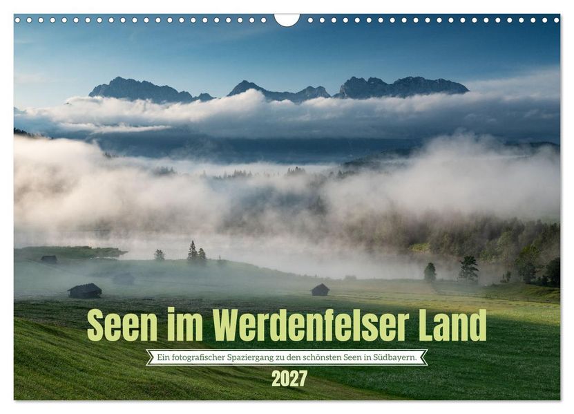Seen im Werdenfelser Land (Wandkalender 2027 DIN A3 quer) CALVENDO Monatskalender