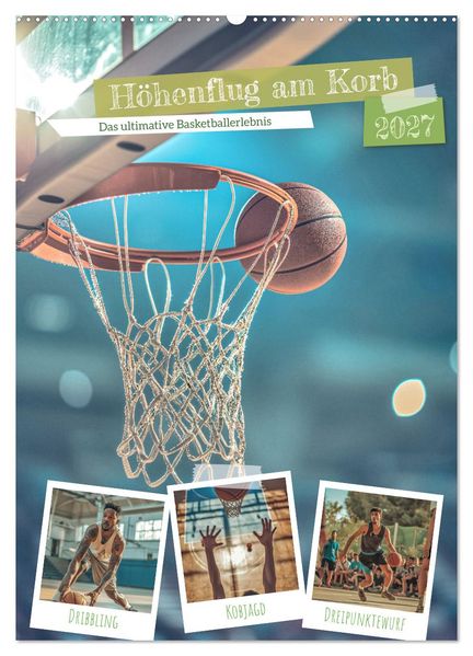 Höhenflug am Korb (Wandkalender 2027 DIN A2 hoch) CALVENDO Monatskalender