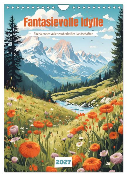 Fantasievolle Idylle (Wandkalender 2027 DIN A4 hoch) CALVENDO Monatskalender