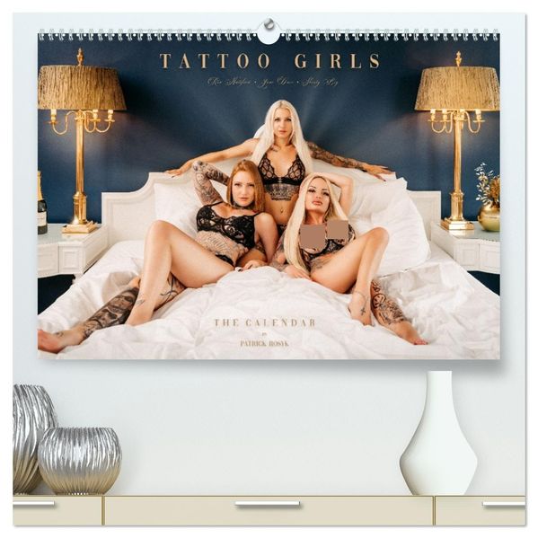 Tattoo Girls - Jane Davi Red.Natified Shorty BIG (hochwertiger Premium Wandkalender 2027 DIN A2 quer) Kunstdruck in Hochglanz