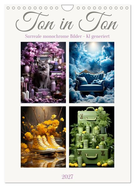 Ton in Ton (Wandkalender 2027 DIN A4 hoch) CALVENDO Monatskalender