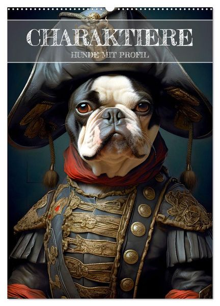 CHARAKTIERE Hunde mit Profil (Wandkalender 2027 DIN A2 hoch) CALVENDO Monatskalender