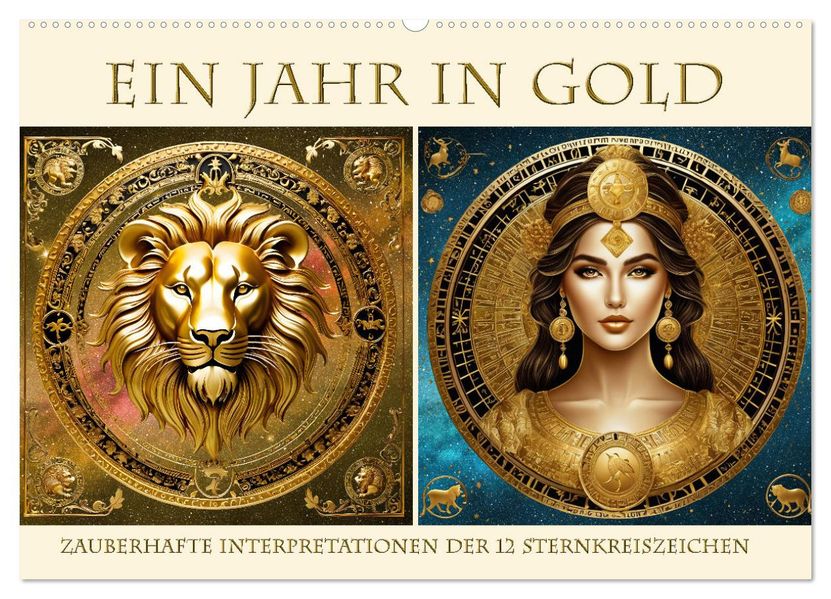 Ein Jahr in Gold (Wandkalender 2027 DIN A2 quer) CALVENDO Monatskalender