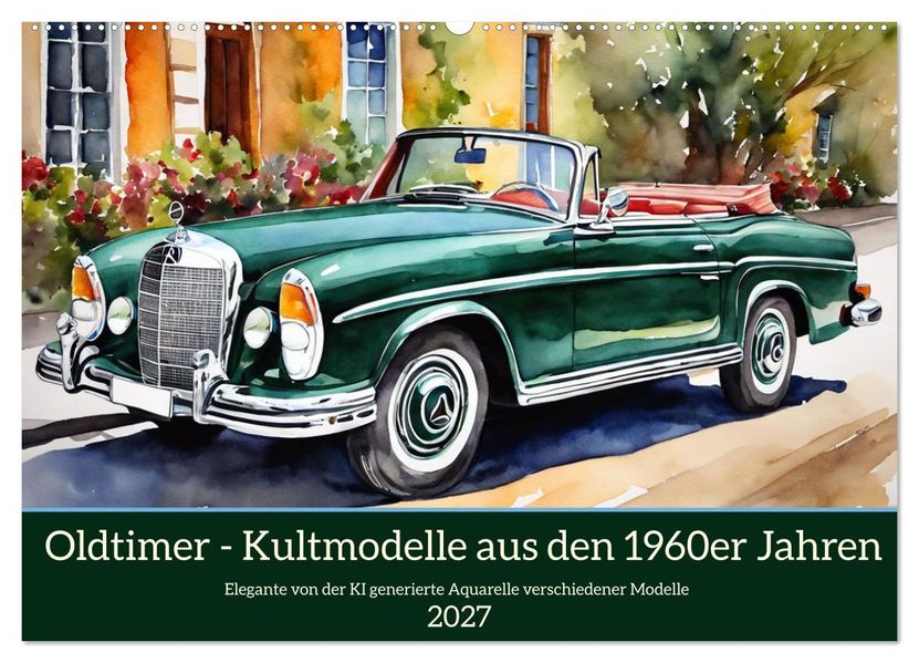 Oldtimer - Kultmodelle aus den 1960er Jahren (Wandkalender 2027 DIN A2 quer) CALVENDO Monatskalender