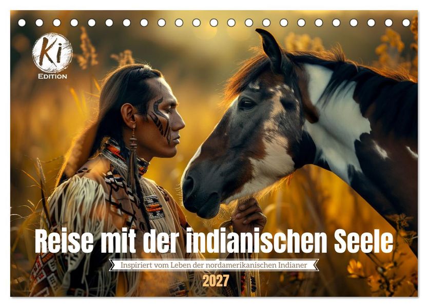Reise mit der indianischen Seele (Tischkalender 2027 DIN A5 quer) CALVENDO Monatskalender