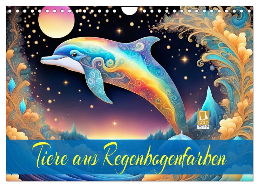 Tiere aus Regenbogenfarben (Wandkalender 2027 DIN A4 quer) CALVENDO Monatskalender