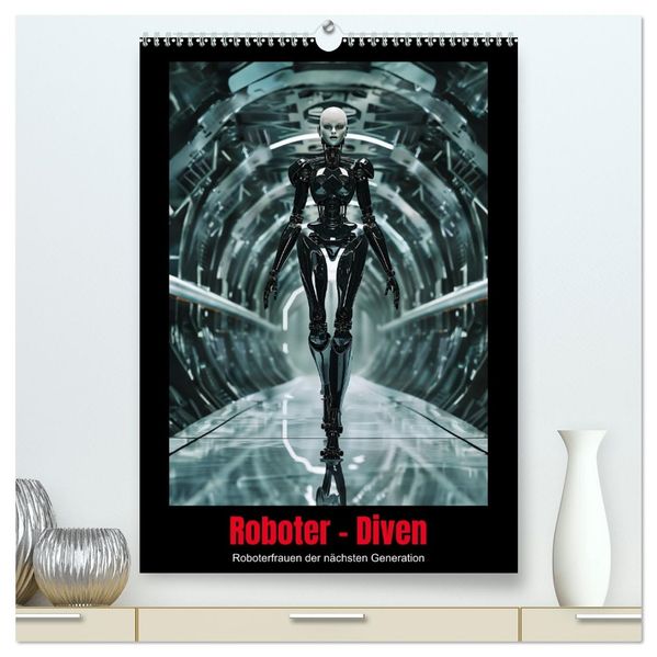 Roboter - Diven (hochwertiger Premium Wandkalender 2027 DIN A2 hoch) Kunstdruck in Hochglanz