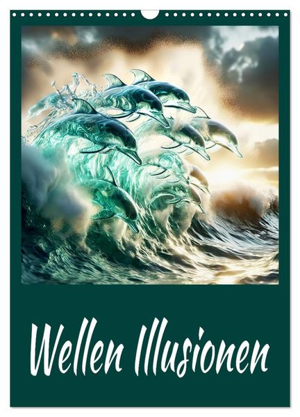 Wellen Illusionen (Wandkalender 2027 DIN A3 hoch) CALVENDO Monatskalender