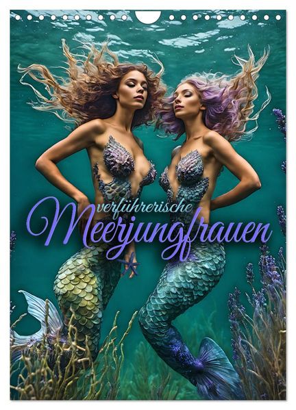 Verführerische Meerjungfrauen (Wandkalender 2027 DIN A4 hoch) CALVENDO Monatskalender
