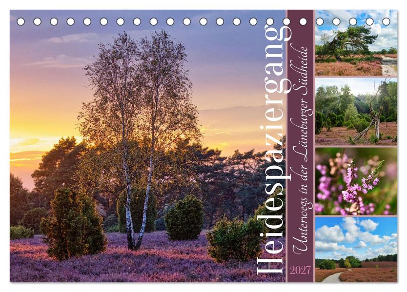 Heidespaziergang (Tischkalender 2027 DIN A5 quer) CALVENDO Monatskalender