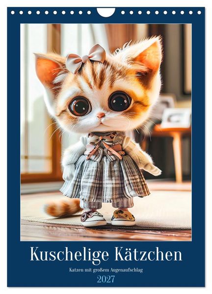 Kuschelige Kätzchen - Katzen mit großem Augenaufschlag (Wandkalender 2027 DIN A4 hoch) CALVENDO Monatskalender