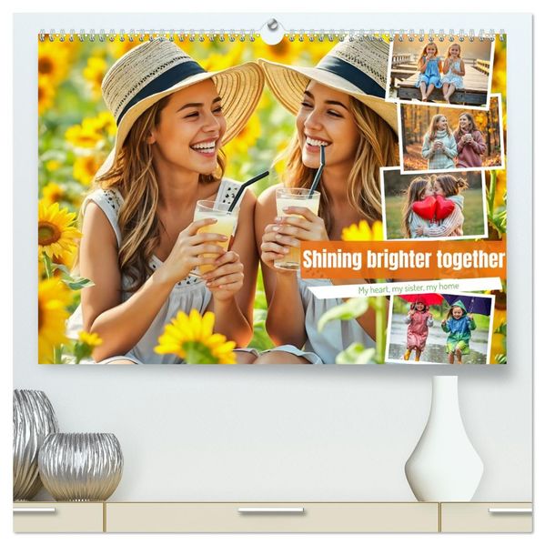 Shining brighter together - My heart my sister my home (High Quality Premium Wall Calendar 2027 DIN A2 landscape)CALVENDO 12 Month Wall Calendar