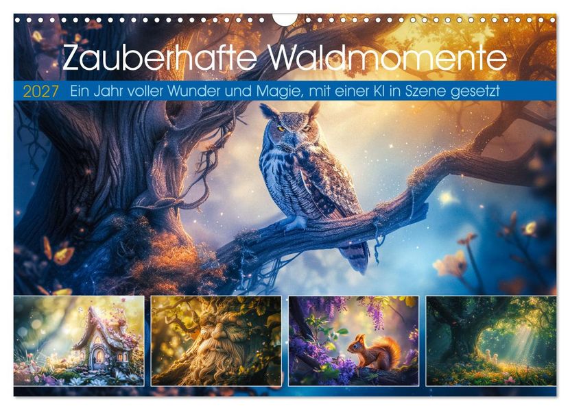 Zauberhafte Waldmomente (Wandkalender 2027 DIN A3 quer) CALVENDO Monatskalender