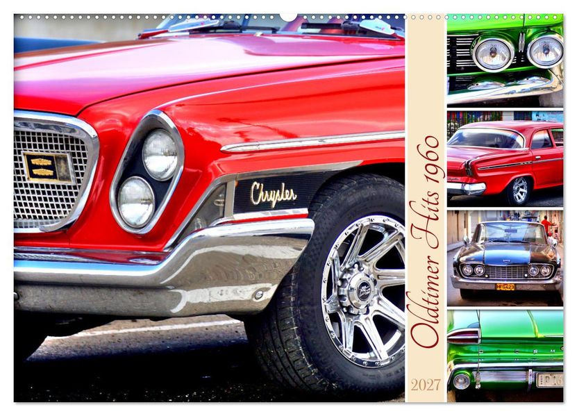 Oldtimer Hits 1960 (Wandkalender 2027 DIN A2 quer) CALVENDO Monatskalender