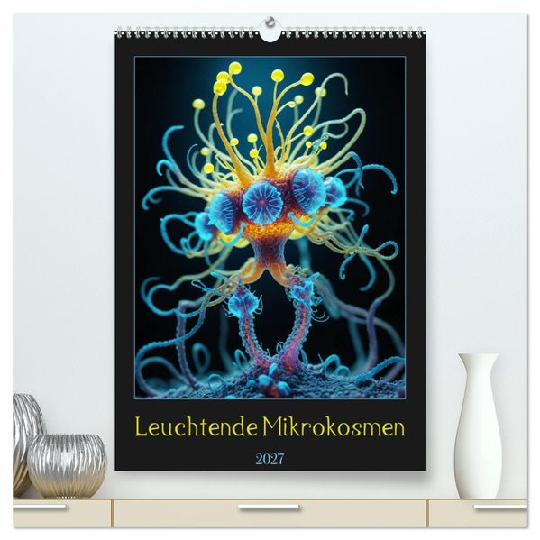Leuchtende Mikrokosmen (hochwertiger Premium Wandkalender 2027 DIN A2 hoch) Kunstdruck in Hochglanz