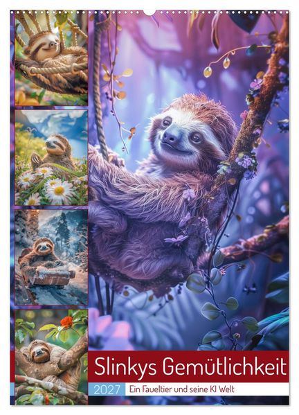Slinkys Gemütlichkeit (Wandkalender 2027 DIN A2 hoch) CALVENDO Monatskalender