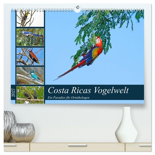 Costa Ricas Vogelwelt (hochwertiger Premium Wandkalender 2027 DIN A2 quer) Kunstdruck in Hochglanz