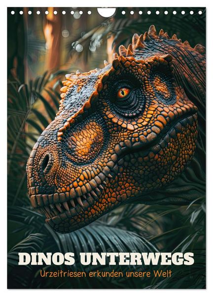 Dinos unterwegs: Urzeitriesen erkunden unsere Welt (Wandkalender 2027 DIN A4 hoch) CALVENDO Monatskalender