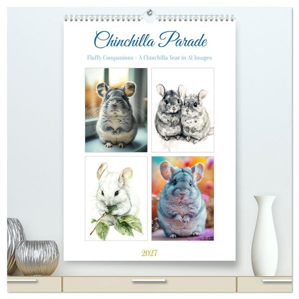 Chinchilla Parade (High Quality Premium Wall Calendar 2027 DIN A2 portrait)CALVENDO 12 Month Wall Calendar