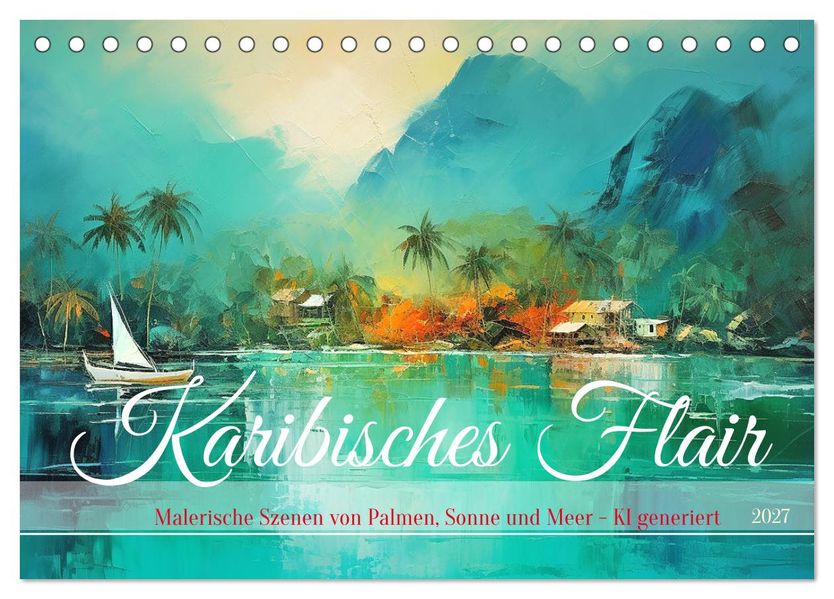 Karibisches Flair (Tischkalender 2027 DIN A5 quer) CALVENDO Monatskalender