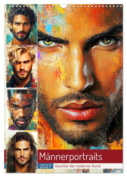 Männerportraits. Gesichter der modernen Kunst (Wandkalender 2027 DIN A3 hoch) CALVENDO Monatskalender