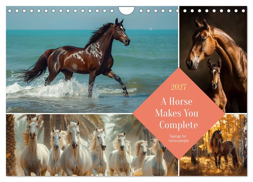 A Horse Makes You Complete (Wall Calendar 2027 DIN A4 landscape) CALVENDO 12 Month Wall Calendar
