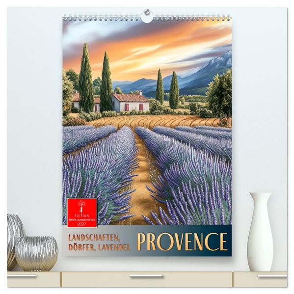 Provence - Landschaften Dörfer Lavendel (hochwertiger Premium Wandkalender 2027 DIN A2 hoch) Kunstdruck in Hochglanz