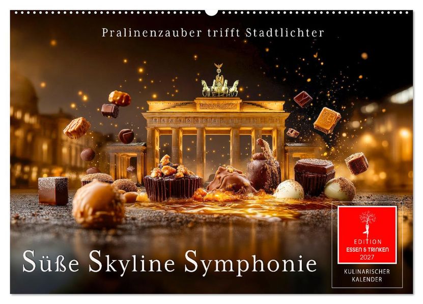 Süße Skyline Symphonie (Wandkalender 2027 DIN A2 quer) CALVENDO Monatskalender