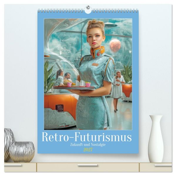 Retro-Futurismus - Zukunft und Nostalgie (hochwertiger Premium Wandkalender 2027 DIN A2 hoch) Kunstdruck in Hochglanz