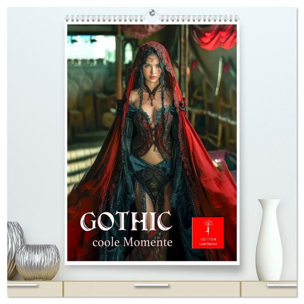 Gothic coole Momente (hochwertiger Premium Wandkalender 2027 DIN A2 hoch) Kunstdruck in Hochglanz
