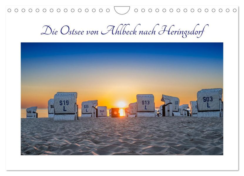Die Ostsee von Ahlbeck nach Heringsdorf (Wandkalender 2027 DIN A4 quer) CALVENDO Monatskalender
