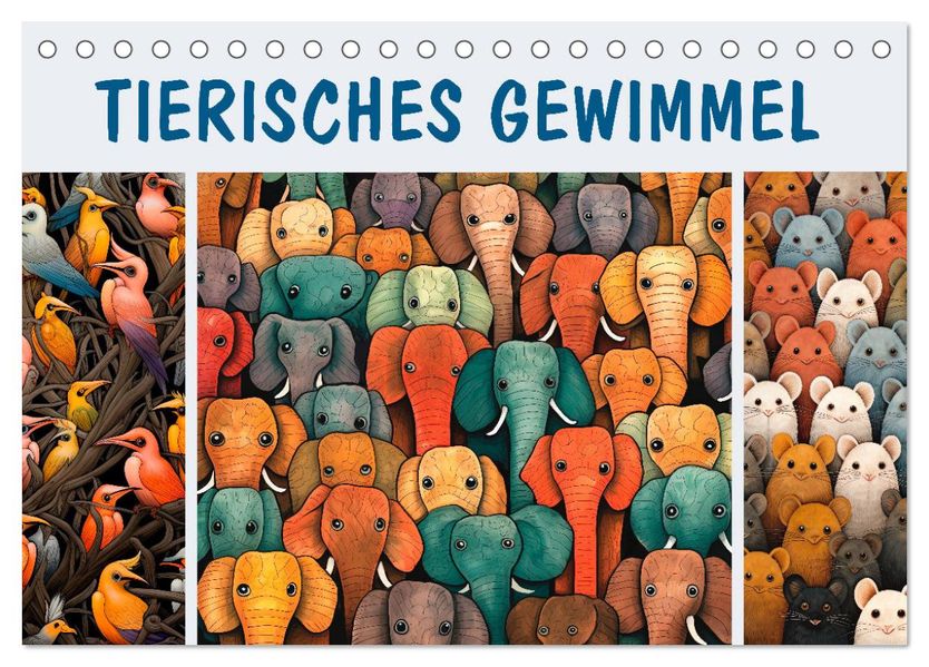 Tierisches Gewimmel (Tischkalender 2027 DIN A5 quer) CALVENDO Monatskalender