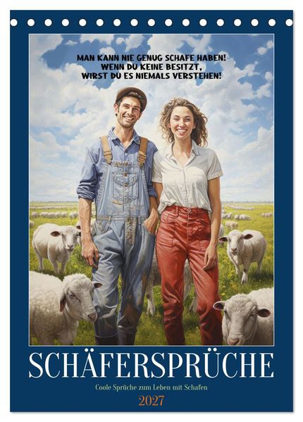 Schäfersprüche (Tischkalender 2027 DIN A5 hoch) CALVENDO Monatskalender