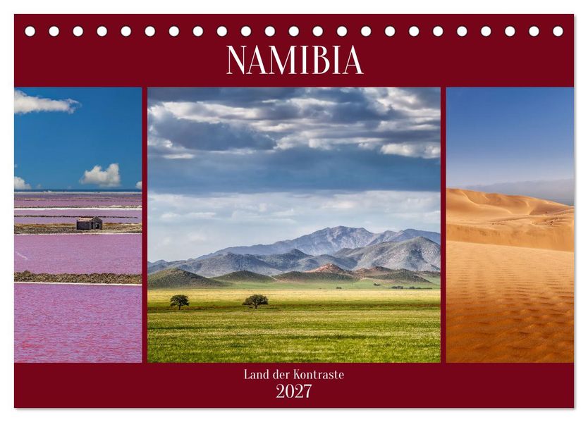 Namibia - Land der Kontraste (Tischkalender 2027 DIN A5 quer) CALVENDO Monatskalender