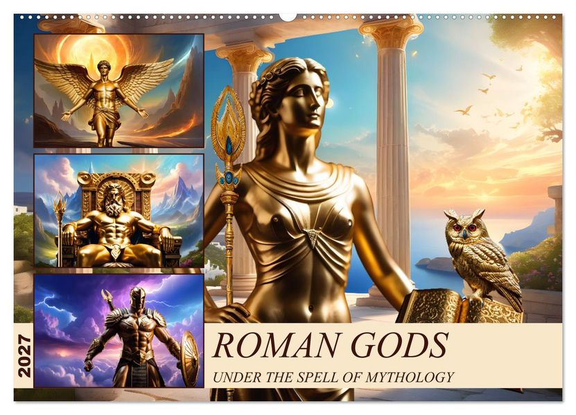 Roman Gods - under the spell of mythology (Wall Calendar 2027 DIN A2 landscape) CALVENDO 12 Month Wall Calendar