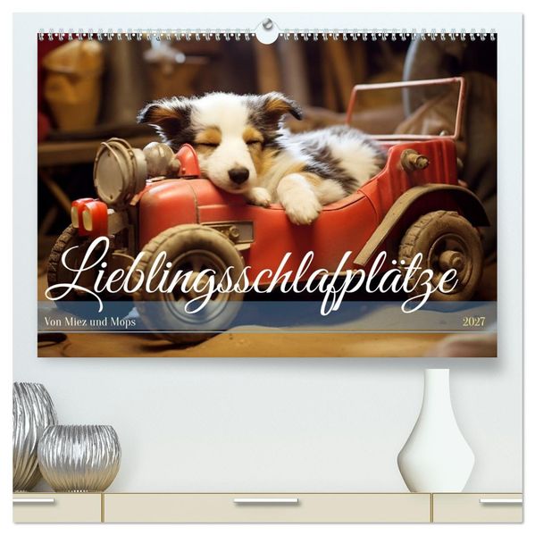 Lieblingsschlafplätze (hochwertiger Premium Wandkalender 2027 DIN A2 quer) Kunstdruck in Hochglanz