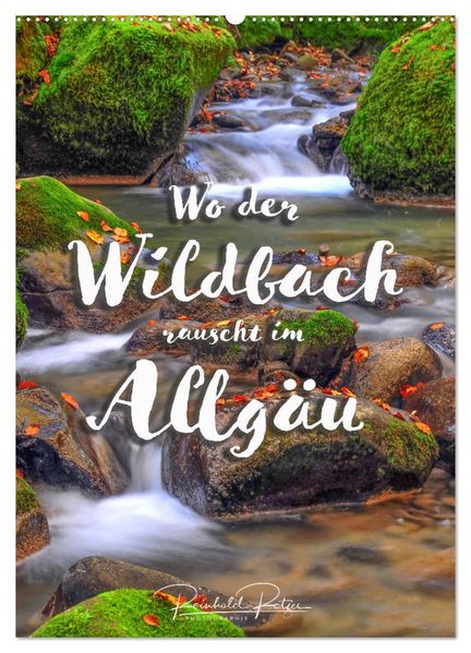 Wo der Wildbach rauscht im Allgäu (Wandkalender 2027 DIN A2 hoch) CALVENDO Monatskalender
