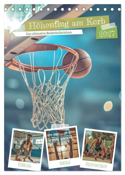 Höhenflug am Korb (Tischkalender 2027 DIN A5 hoch) CALVENDO Monatskalender