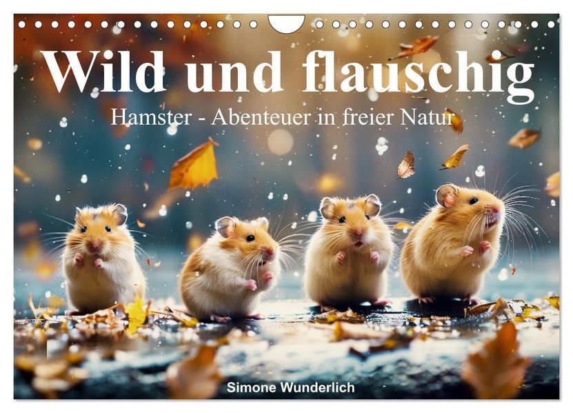 Wild und flauschig - Hamster - Abenteuer in freier Natur (Wandkalender 2027 DIN A4 quer) CALVENDO Monatskalender