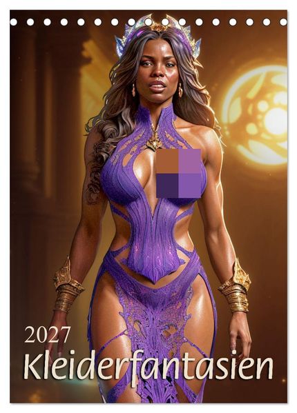 Kleiderfantasien (Tischkalender 2027 DIN A5 hoch) CALVENDO Monatskalender