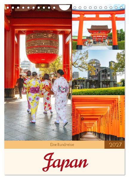 Eine Rundreise - Japan (Wandkalender 2027 DIN A4 hoch) CALVENDO Monatskalender