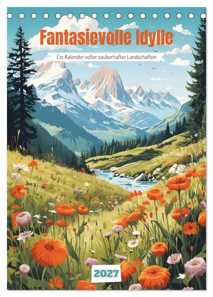 Fantasievolle Idylle (Tischkalender 2027 DIN A5 hoch) CALVENDO Monatskalender