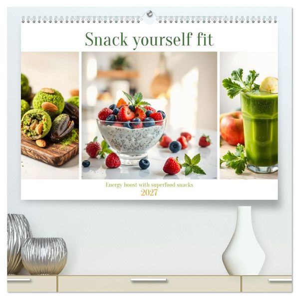 Snack yourself fit - Energy boost with superfood snacks (High Quality Premium Wall Calendar 2027 DIN A2 landscape)CALVENDO 12 Month Wall Calendar