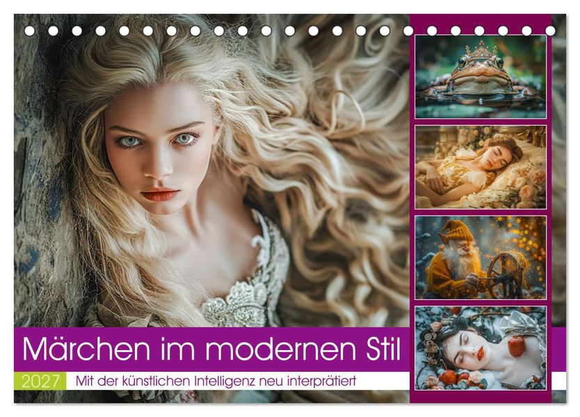 Märchen im modernen Stil (Tischkalender 2027 DIN A5 quer) CALVENDO Monatskalender